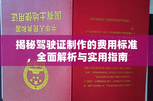 芒康揭秘驾驶证制作的费用标准，全面解析与实用指南